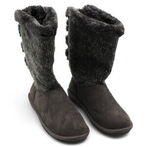Panthea 2 Womens Faux Suede Knit Winter & Snow Boots